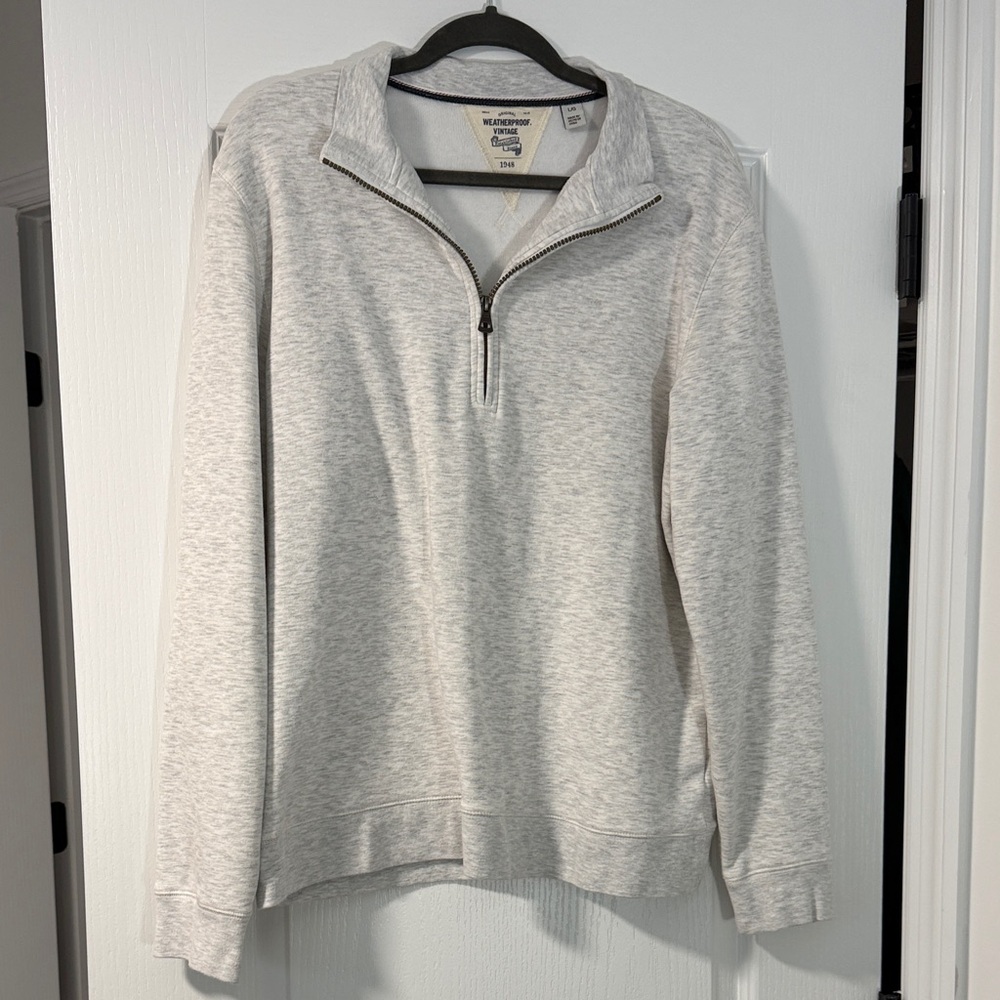 Men's Gray Quarter-Zip Sweater